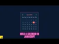 build a calendar in javascript