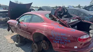 Two Jaguar XK8 Coupes at Junkyards in Northern California