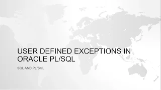 User defined Exception in Oracle