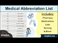Medical Terminology List of Common Abbreviations Nursing USMLE