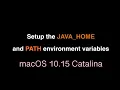 set JAVA - HOME in macOS 10 15 Catalina and Zsh