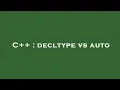 C decltype vs auto
