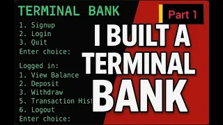 I Built a Terminal-Based Bank in Python Beginner Python Project Part 1