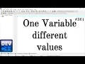 One Variable and different values matrix in C Language Simple Method Apply