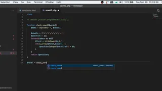 How to check Vowel string in PHP Programming
