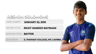 Get to Know | Reshon Solomons