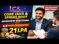 TCS REAL INTERVIEW CORE JAVA SPRING BOOT 21 LPA