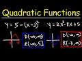 How To Find The Domain and Range of a Quadratic Function