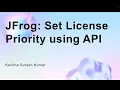 JFrog Set License Priority using API