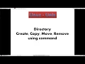 4 Linux - directory create copy move remove using mkdir commands