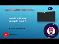 groupadd command How to create a new group in linux
