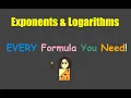 Exponents Logarithms Formulas CHEAT SHEET