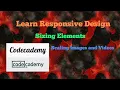Scaling Images and s Codecademy Learn Responsive Design Sizing Elements
