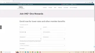 IHG Online Account - Sign Up Tutorial