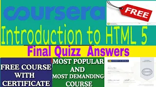 Introduction to HTML5 Final Quizz Answers HTML5 Final Quiz Answers