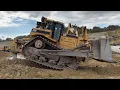 Lagu Cat D8R Dozer Ripping Hard Rock Layers In Order To Help The Cat 385C - Sotiriadis/Labrianidis - 4k
