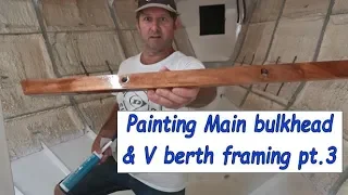 Building my steel sailing yacht Ep.30 Painting bulkheads & V berth framing pt.3