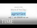 Word Of The Day AGRARIAN Merriam-Webster Word Of The Day TIME