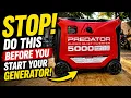 DO THIS FIRST Predator 3500 - 5000 watt Generator Two Things You Should Know