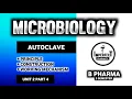 Autoclave Moist Heat Sterilization Pasteurization Microbiology B Pharm 3rd Semester
