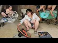 Download Lagu Full video of a female mechanic repairing an electric fan and designing a GX200 engine cover