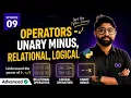 Python Unary Relational Logical Operators Explained Learn Python from Scratch Episode 09