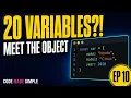 10 Variables Use One Object JavaScript EP 10