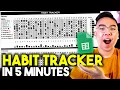 Create a HABIT TRACKER with Google Sheets 5 MIN TUTORIAL