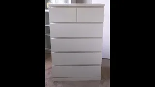 IKEA MALM Chest of 6 drawers Tallboy white