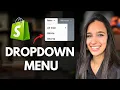 How To Create a Drop-Down Menu - Shopify Tutorial for Beginners