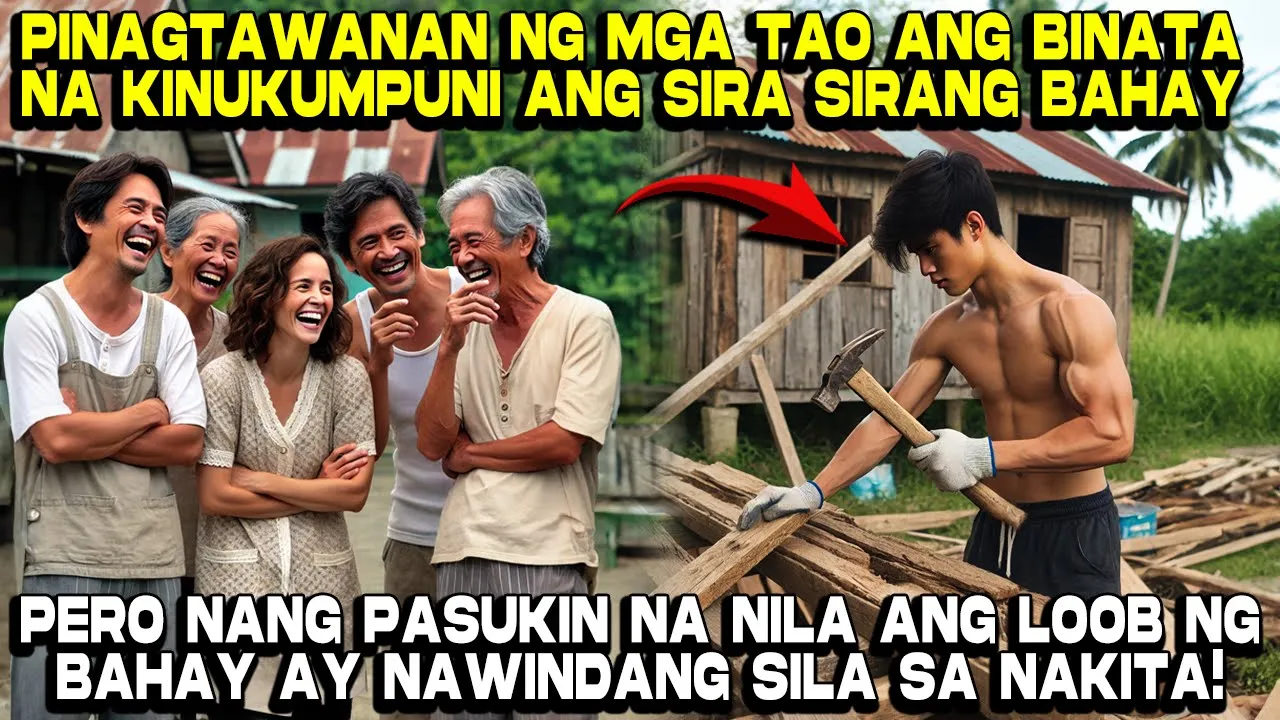 Outline Video Pinagtawanan ng mga Kapitbahay ang Binatilyong Nagkukumpuni ng sira sirang Bahay, Hanggang sa...
