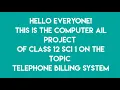 Computer AIL Telephone Billing System