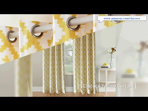 Download MP3 Geometric Trellis Yellow Curtain For Living Room Clacoco