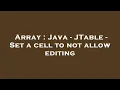 Array Java - JTable