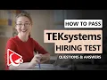 TekSystems Employment Assessment Test Questions and Answers