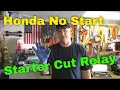 Honda No Start Starter Cut Relay Circuit