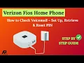 How to Check Voicemail on Verizon Fios Home Phone - Set Up Retrieve Reset PIN
