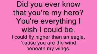 Wind beneath my wings with