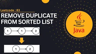 Remove Duplicate from Sorted Linked list Leetcode 83 Java Tamil