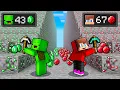 JJ and Mikey EMERALD vs RUBY BATTLE in Minecraft - Maizen