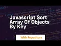 javascript sort array of objects by key