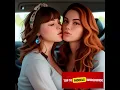 Pixar Flames of Desire Fiery Redheads Embrace in a Sensual Car Kiss #lesbian #lesbians #kiss #love