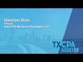 TXCPA Houston Member Testimonial - Heather Bain