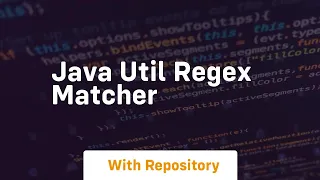 java util regex matcher