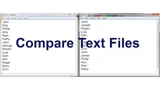 Compare Text Files Detailed