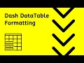 How to Format the Dash DataTable