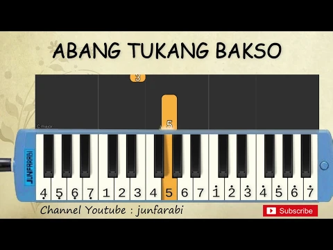 Download MP3 not pianika abang tukang bakso - tutorial belajar pianika lagu anak - not angka abang tukang bakso