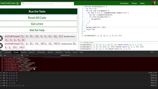 lets play Free Code Camp Intermediate Algorithm Scripting Sorted Union