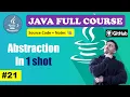 Lecture 21 - Abstraction With Example Beginner to Advance l Java Course 2024 CodeMyth