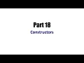 Learn Java Tutorial for Beginners Part 18 Constructors with Code Explanation